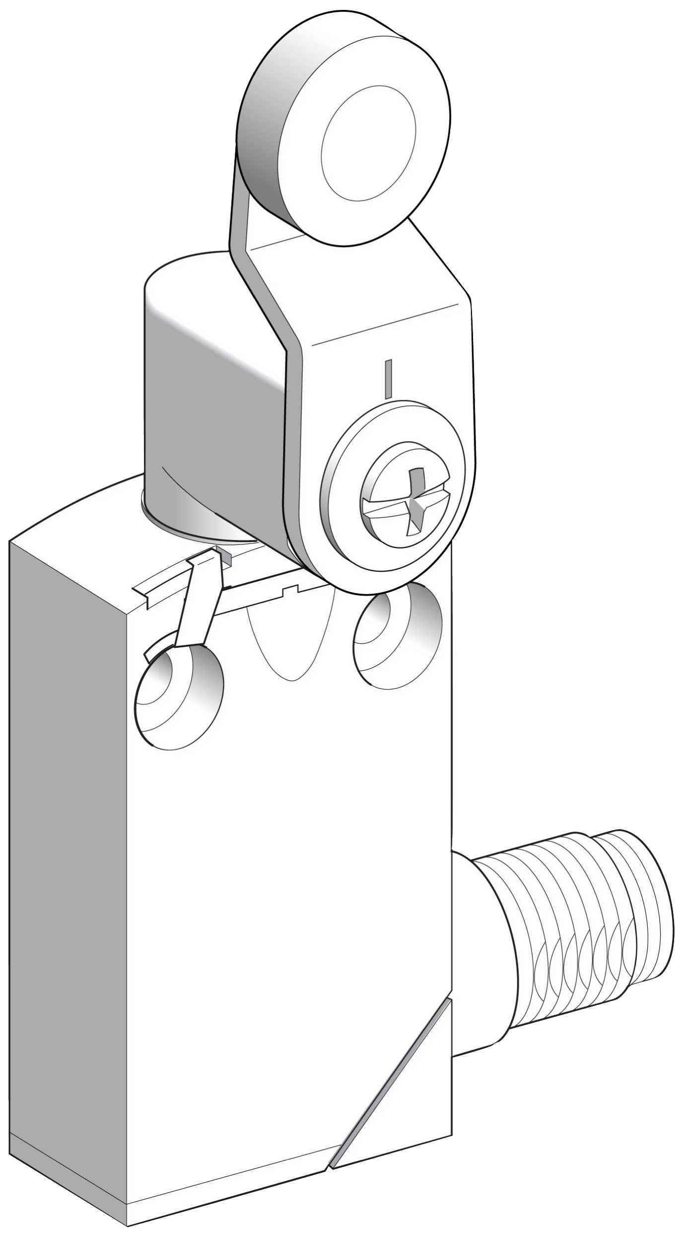 TMSS - XCMD2116C12 Endebryter kort arm m/rulleM12