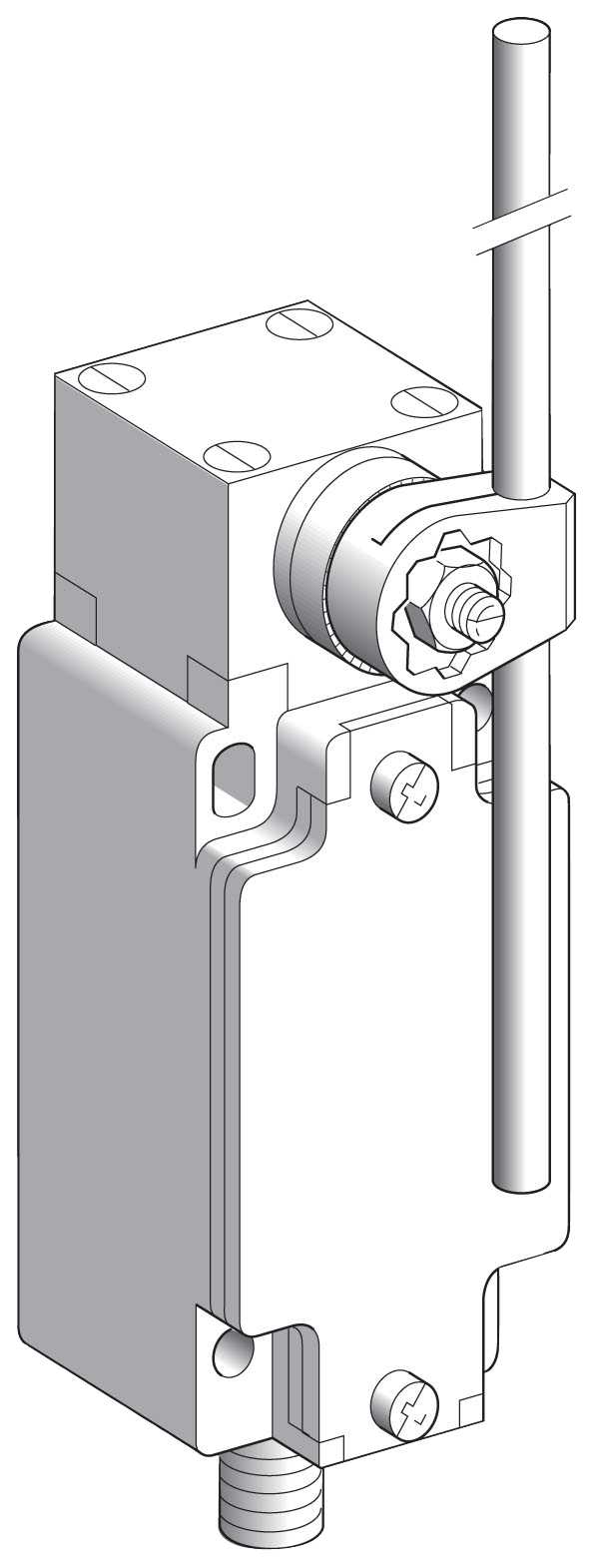 TMSS - Endebryter arm m/gl.fiberstang,M12