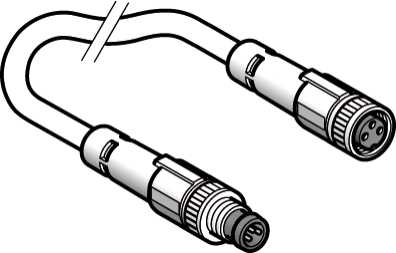 TMSS - PVC kabel M8-M8 3P rett 2m