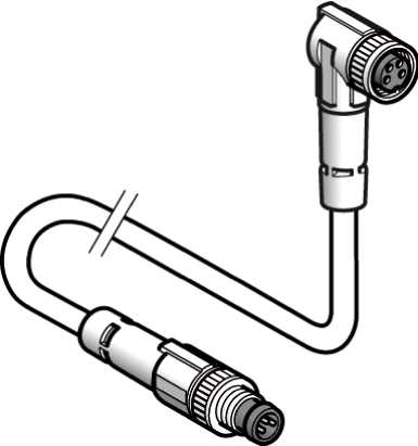 Schneider Electric - PUR kabel 2m vink M8 han 3p-M8