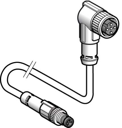 Schneider Electric - PUR kabel 1m vink M8 han 3p-M8