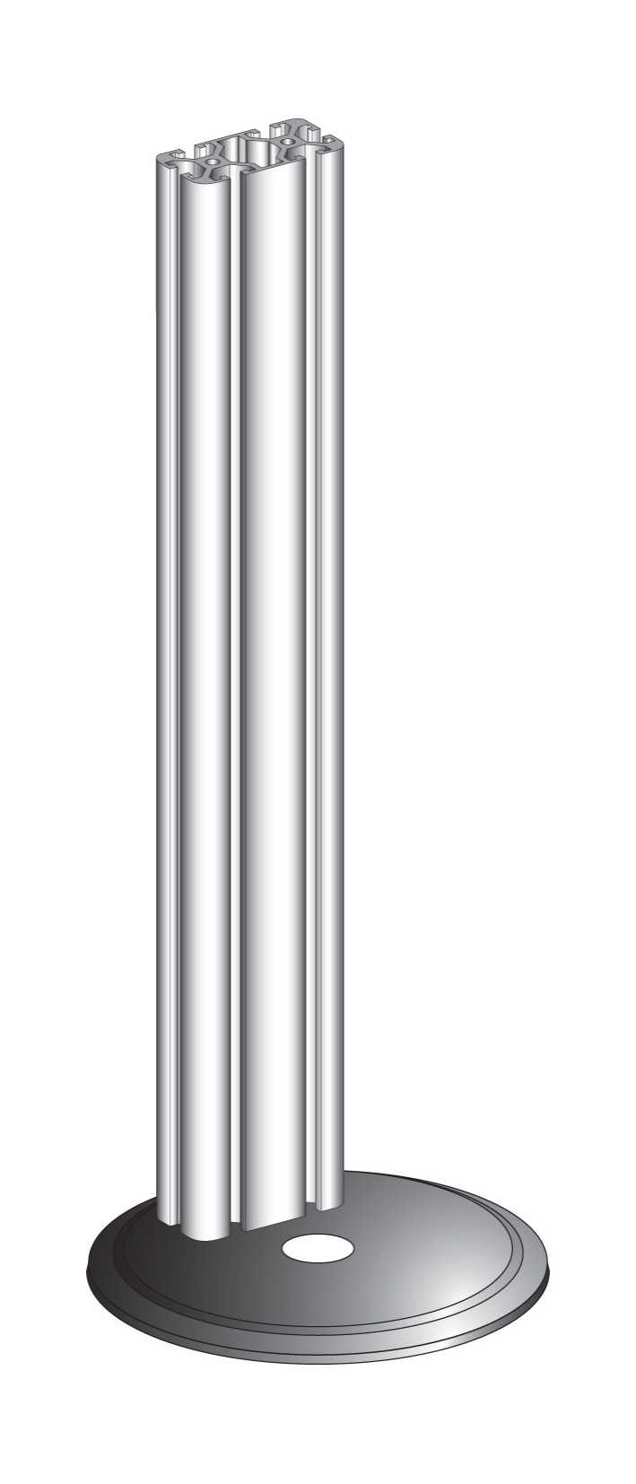 TMSS - XUSZSS125 Kolonne til lys alu H=1200mm