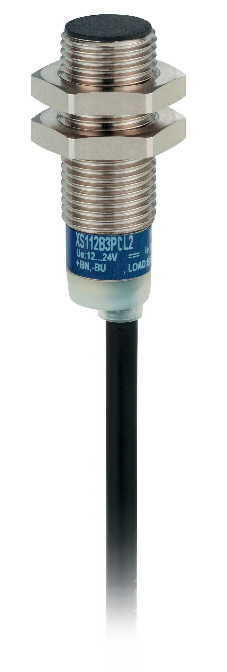 TMSS - Induktiv sylindrisk SIL2 XS1 Ø12 med 2 meter kabel, PNP NO&NC, Sn=4mm, flush