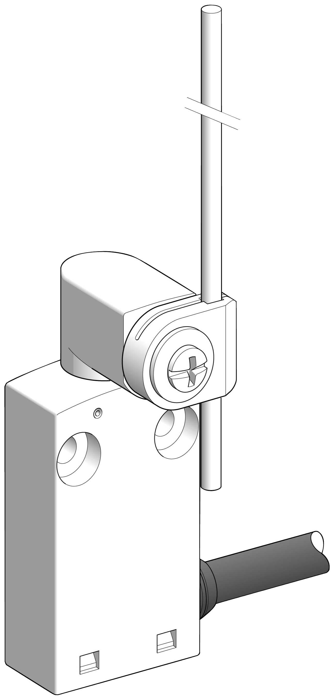 TMSS - Endebryter i plastikk med Ø6 polymer arm NO+NC 1m kabel