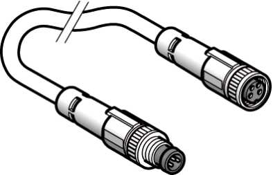 TMSS - PVC kabel M8-M8 4P rett 10m