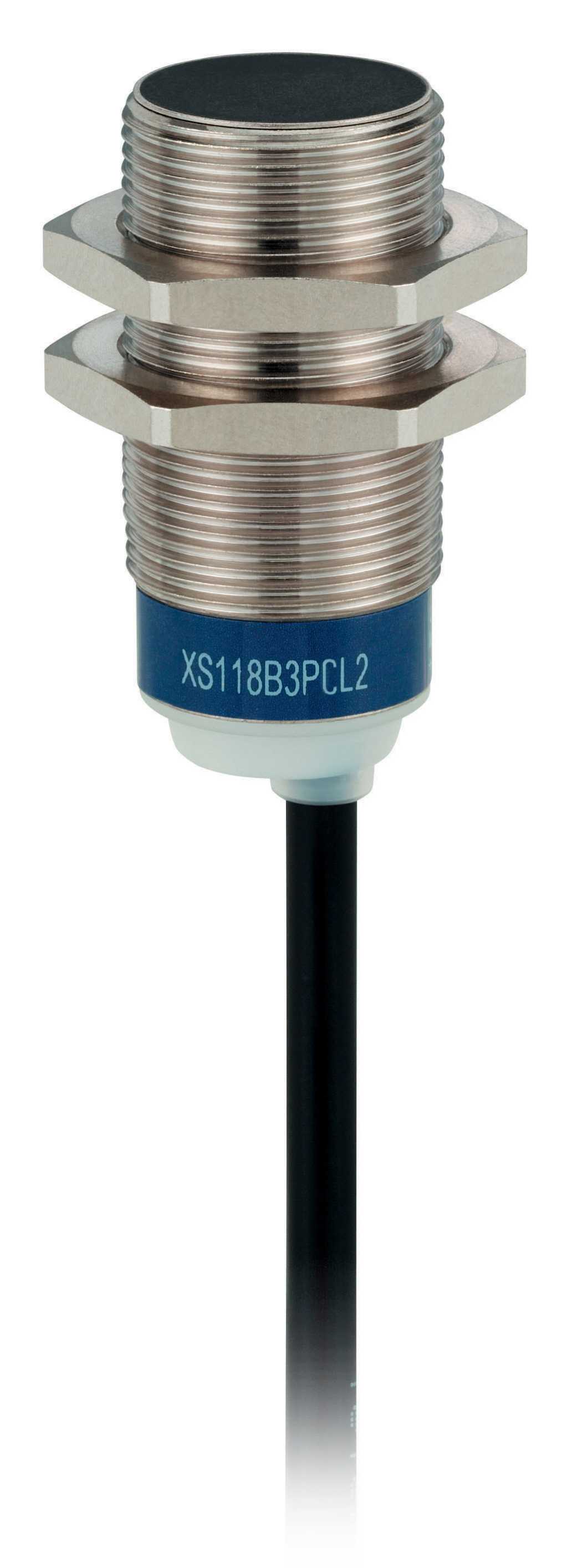 TMSS - Induktiv sylindrisk SIL2 XS1 Ø18 med 2 meter kabel, PNP NO&NC, Sn=8mm, flush