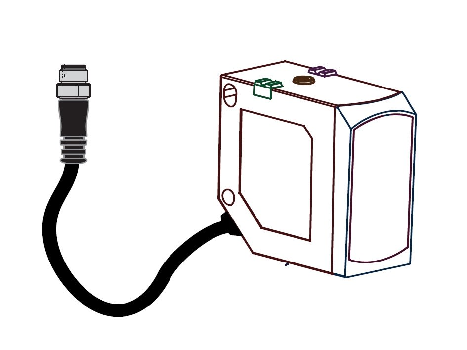 TMSS - Foto sensor 50x50mm 0,2m M12