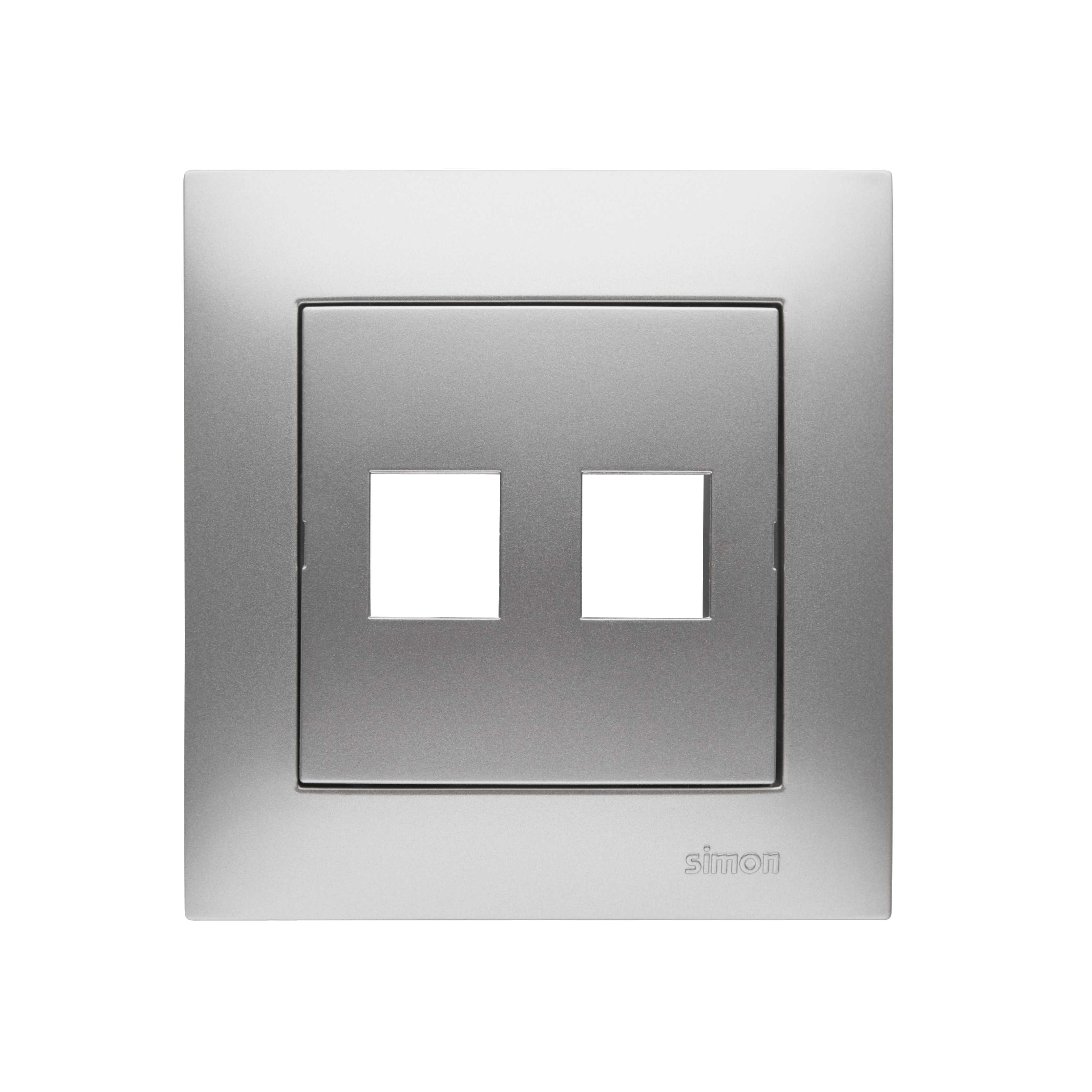 Kontakt Simon - FRONTPLATE M/RAMME FOR 2XKAT ALU