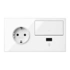 Kontakt Simon - Kit-fr2-h hor st+br+USB h S100