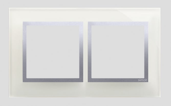 Kontakt Simon - 2-hulls glassramme Silver Fog