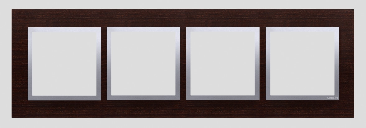 Kontakt Simon - 4-hulls treramme Silver Wenge
