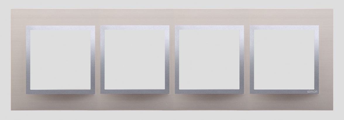 Kontakt Simon - 4-hulls aluramme Satin Glare