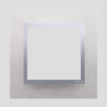 Kontakt Simon - 1-hulls Stålramme Classic Inox