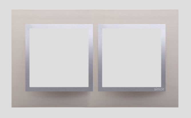 Kontakt Simon - 2-hulls aluramme Satin Glare