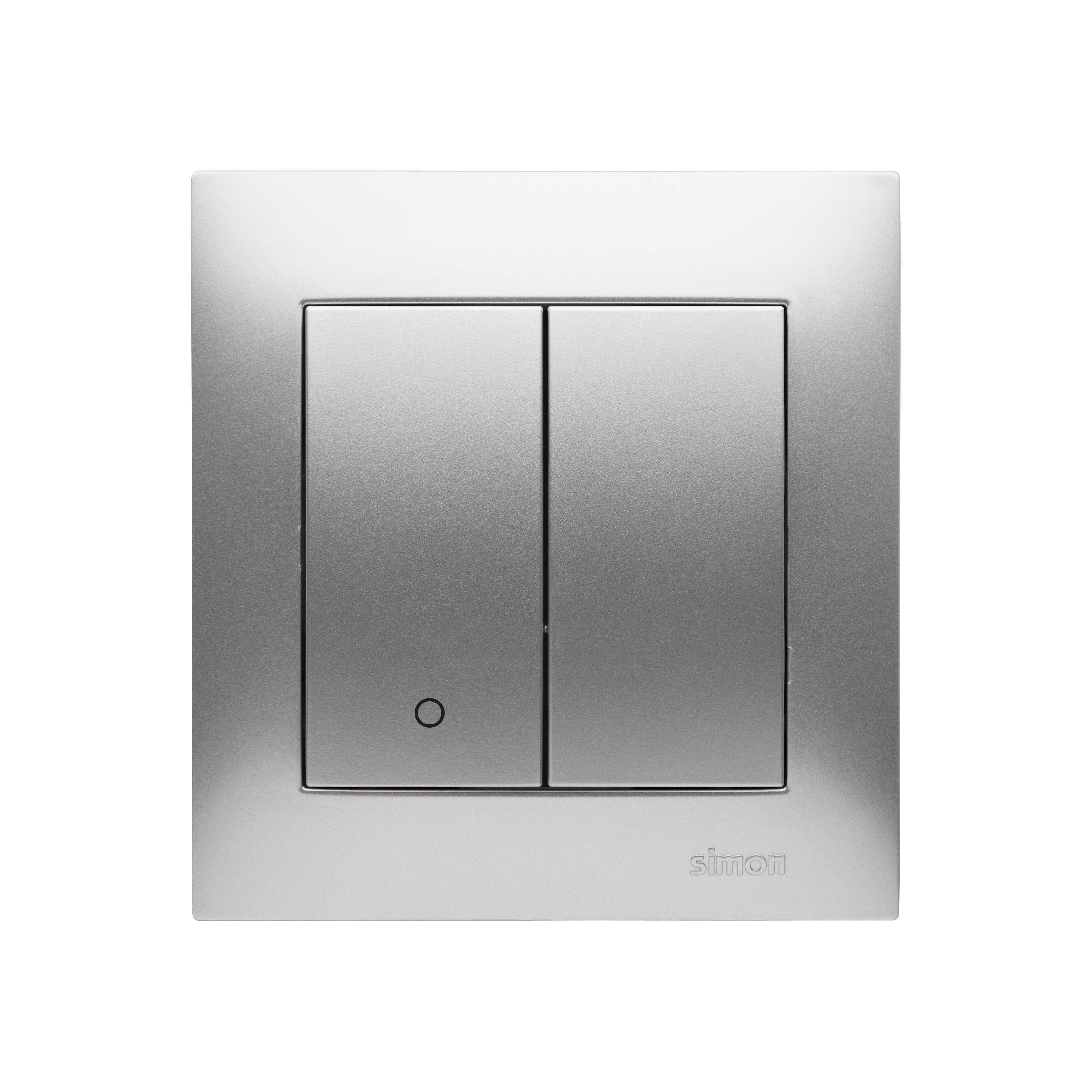 Kontakt Simon - Bryter innfelt  16/2+1 IMP SK ALU