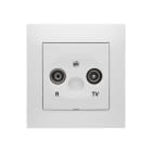 Kontakt Simon - UTTAK TV/RAD SERIE 10DB HVIT