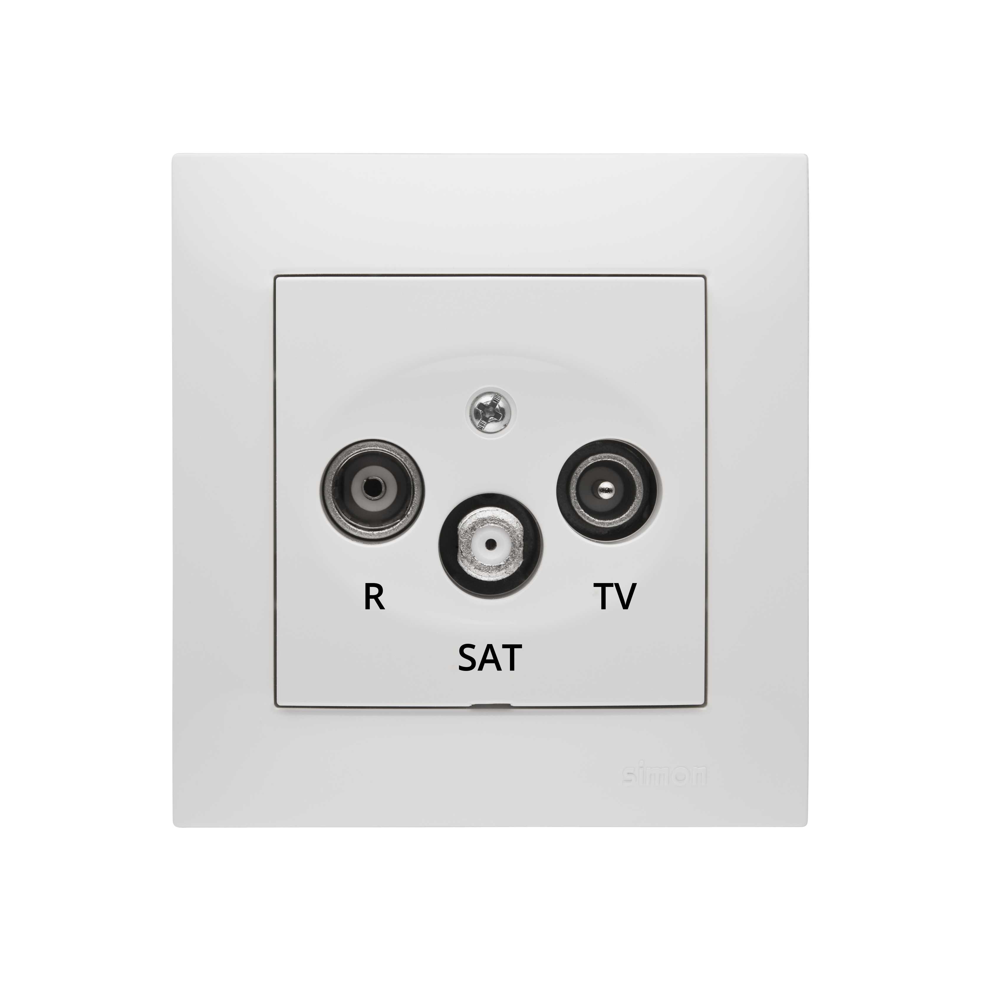 Kontakt Simon - UTTAK TV/RAD/SAT ENDE 10DB HVIT