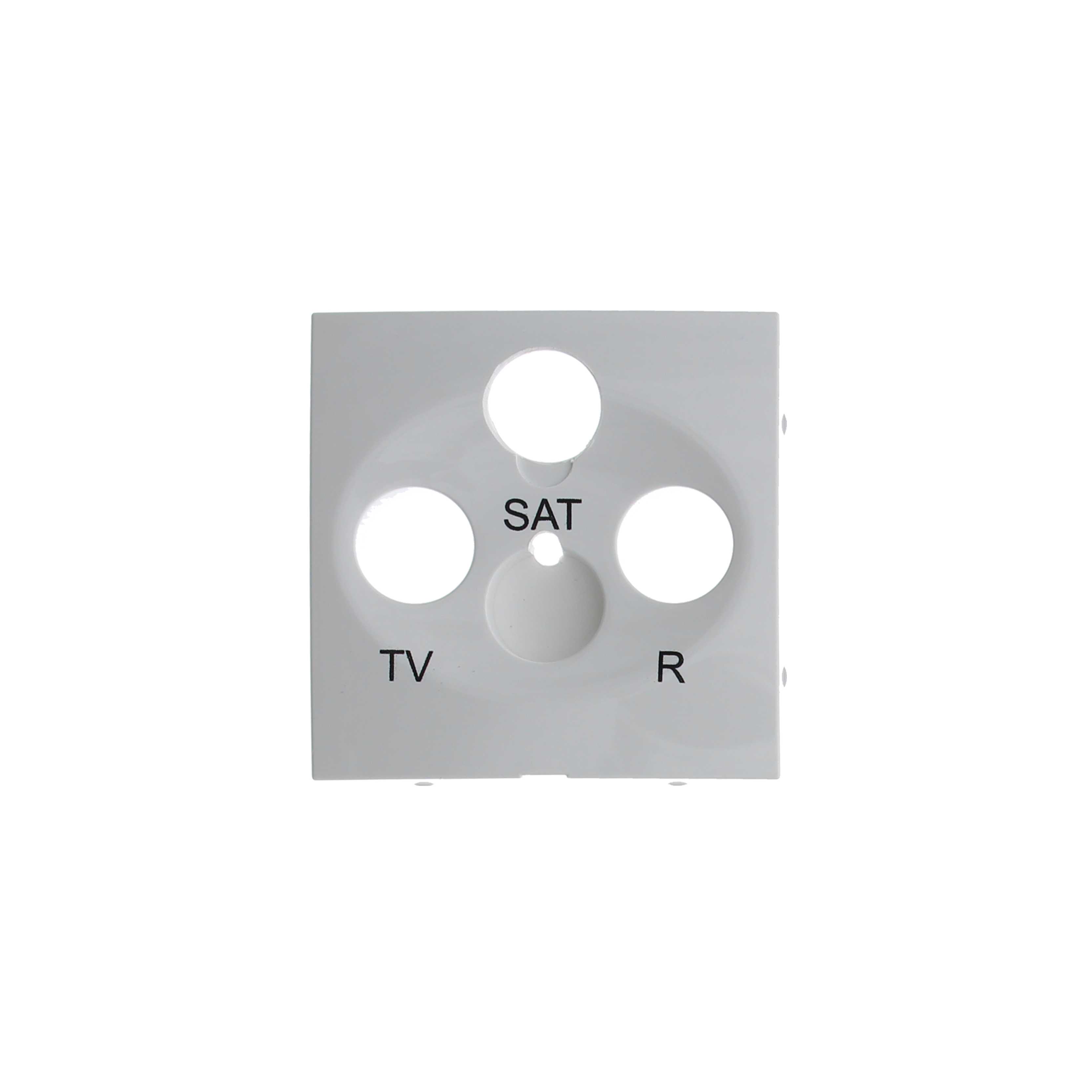 Kontakt Simon - Frontplate TV/RAD/SAT NORDEN HVIT