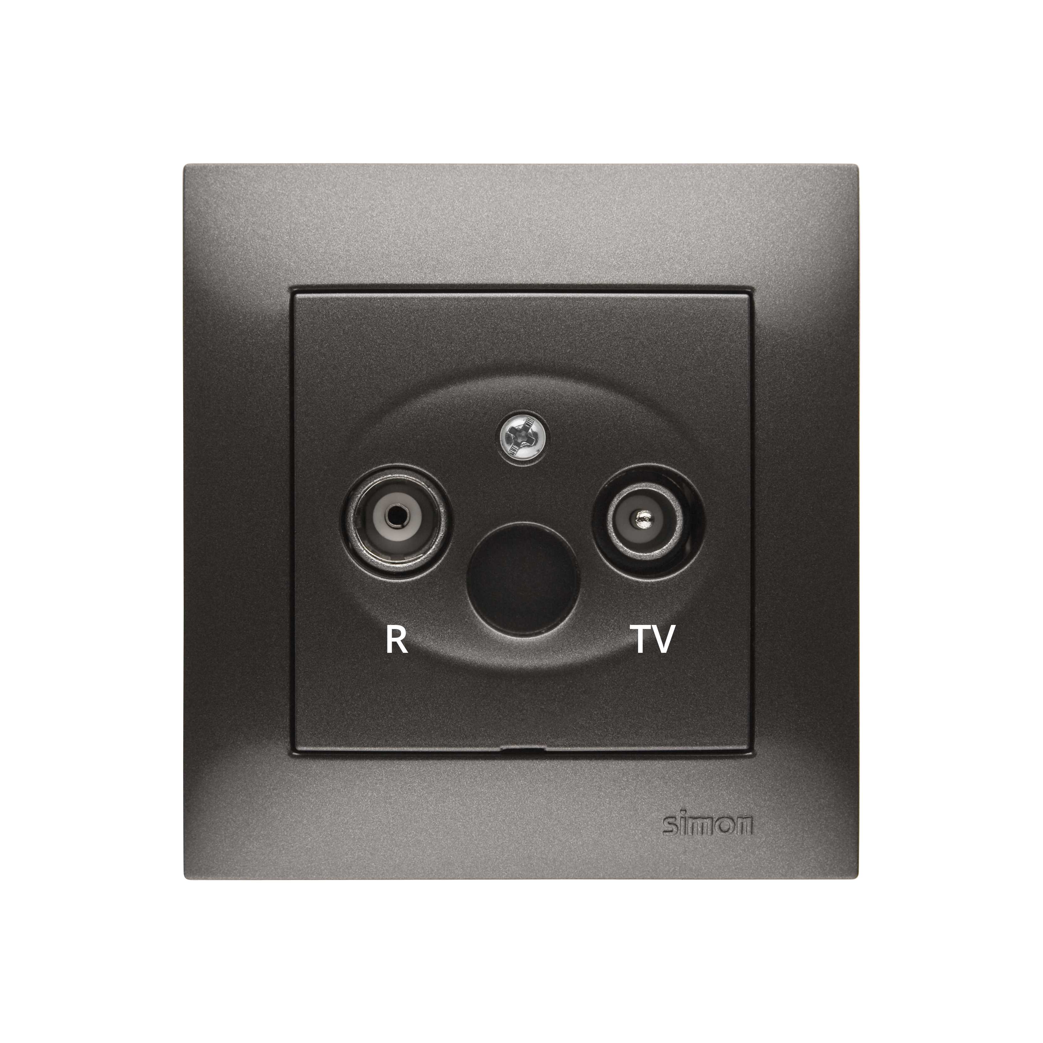Kontakt Simon - UTTAK TV/RAD SERIE 10DB antrasitt