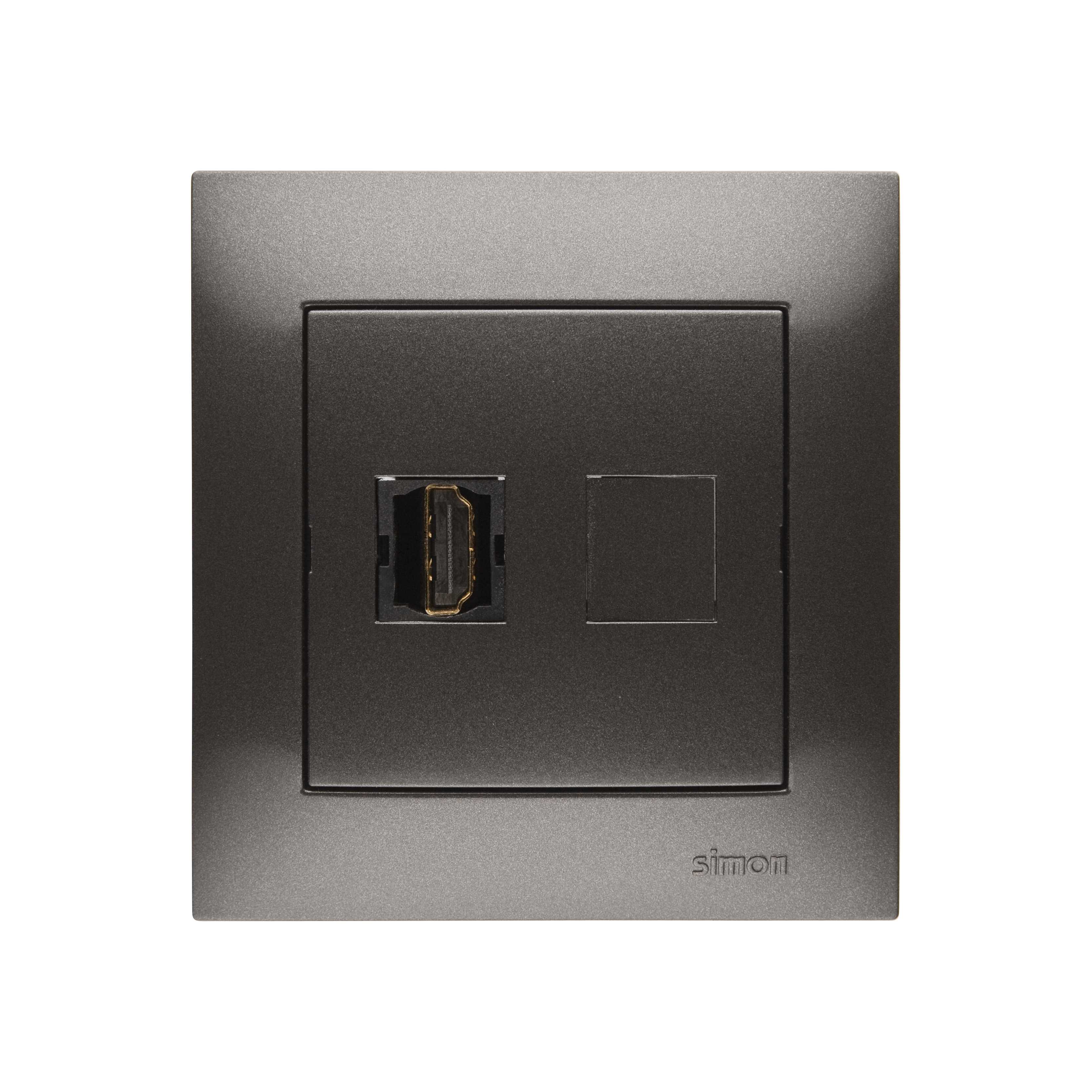 Kontakt Simon - HDMI KONTAKT antrasitt