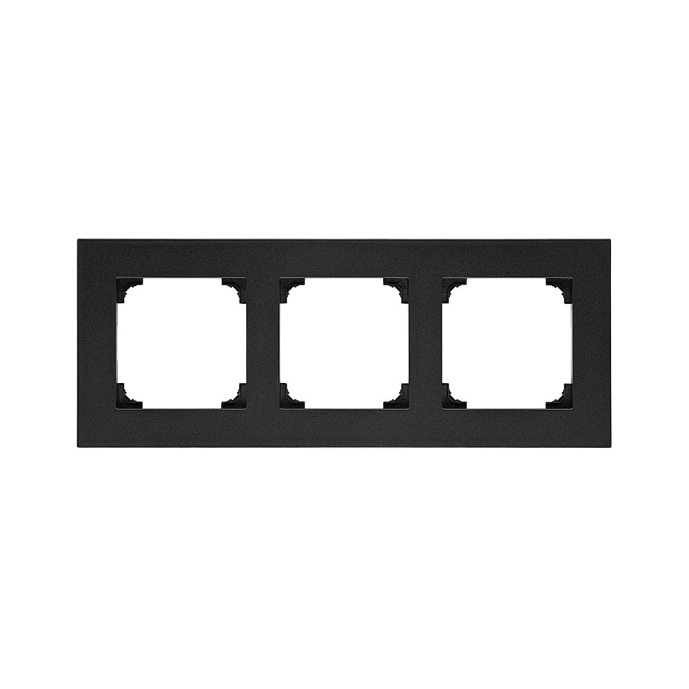 Urmet - 3-hulls ramme S55, Svart matt