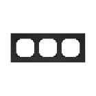 Urmet - 3-hulls ramme S55, Svart matt