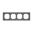 Urmet - 4-hulls ramme S55, Grå matt