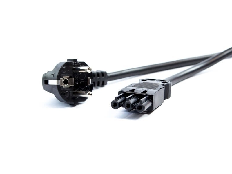 Kontakt Simon - Kabel S400 2-meter W-LAN/schuko plugg svart