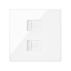 Kontakt Simon - Front pl Dobbel RJ45 Tapas S100
