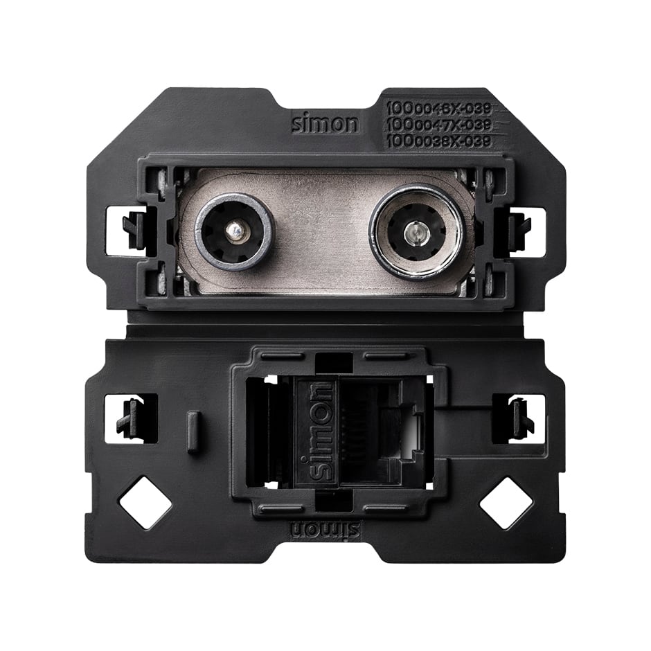 Kontakt Simon - Front plate Antennekontakt R-TV+RJ4