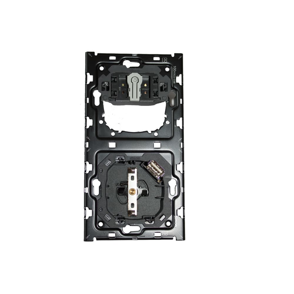 Kontakt Simon - Kit-bak 2-hull stikk/USB+bryter 10/6 S100