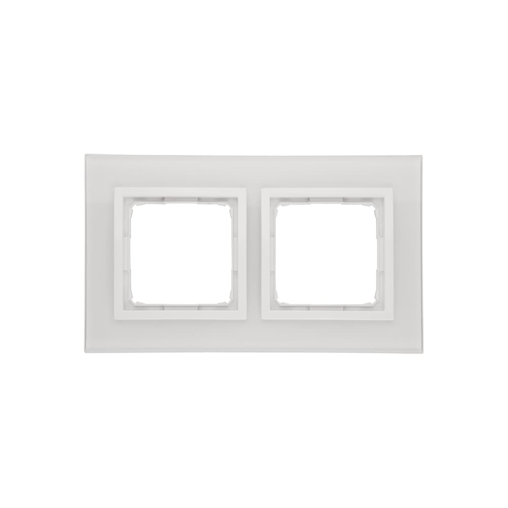 Kontakt Simon - 2-hulls glassramme White Pearl