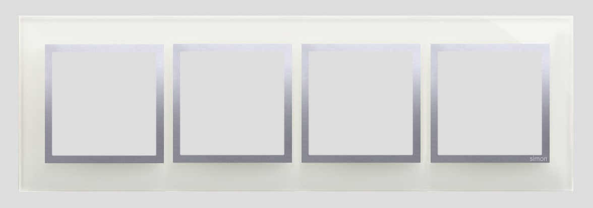 Kontakt Simon - 4-hulls glassramme Silver Fog
