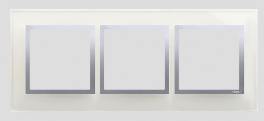 Kontakt Simon - 3-hulls glassramme Silver Fog