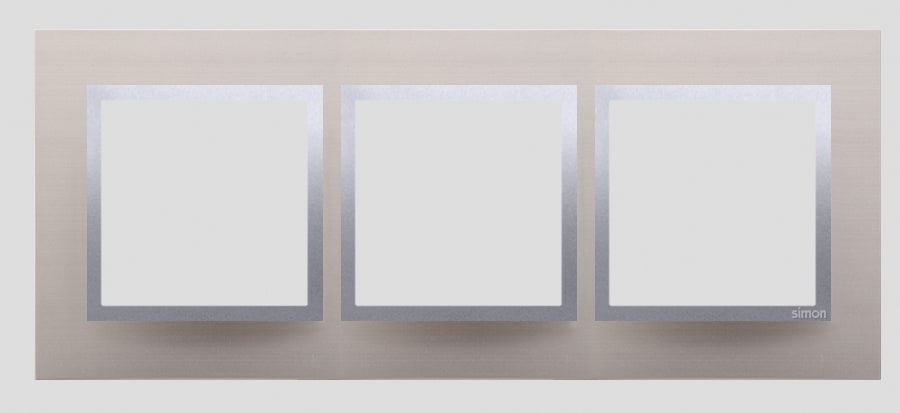 Kontakt Simon - 3-hulls aluramme Satin Glare