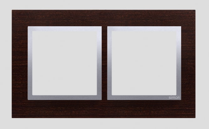 Kontakt Simon - 2-hulls treramme Silver Wenge