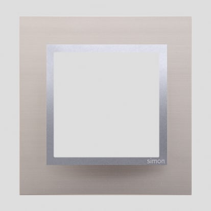 Kontakt Simon - 1-hulls aluramme Satin Glare