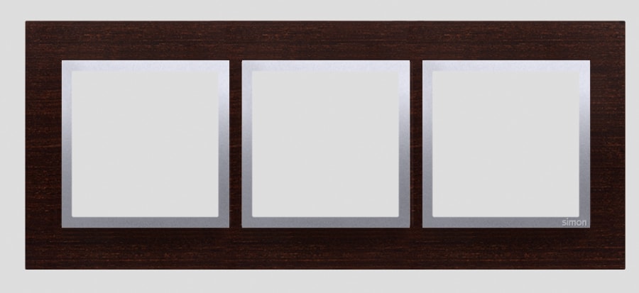 Kontakt Simon - 3-hulls treramme Silver Wenge