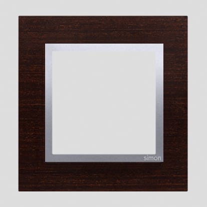 Kontakt Simon - 1-hulls treramme Silver Wenge