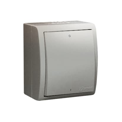 Kontakt Simon - Bryter 10/2 påvegg IP54 Alu
