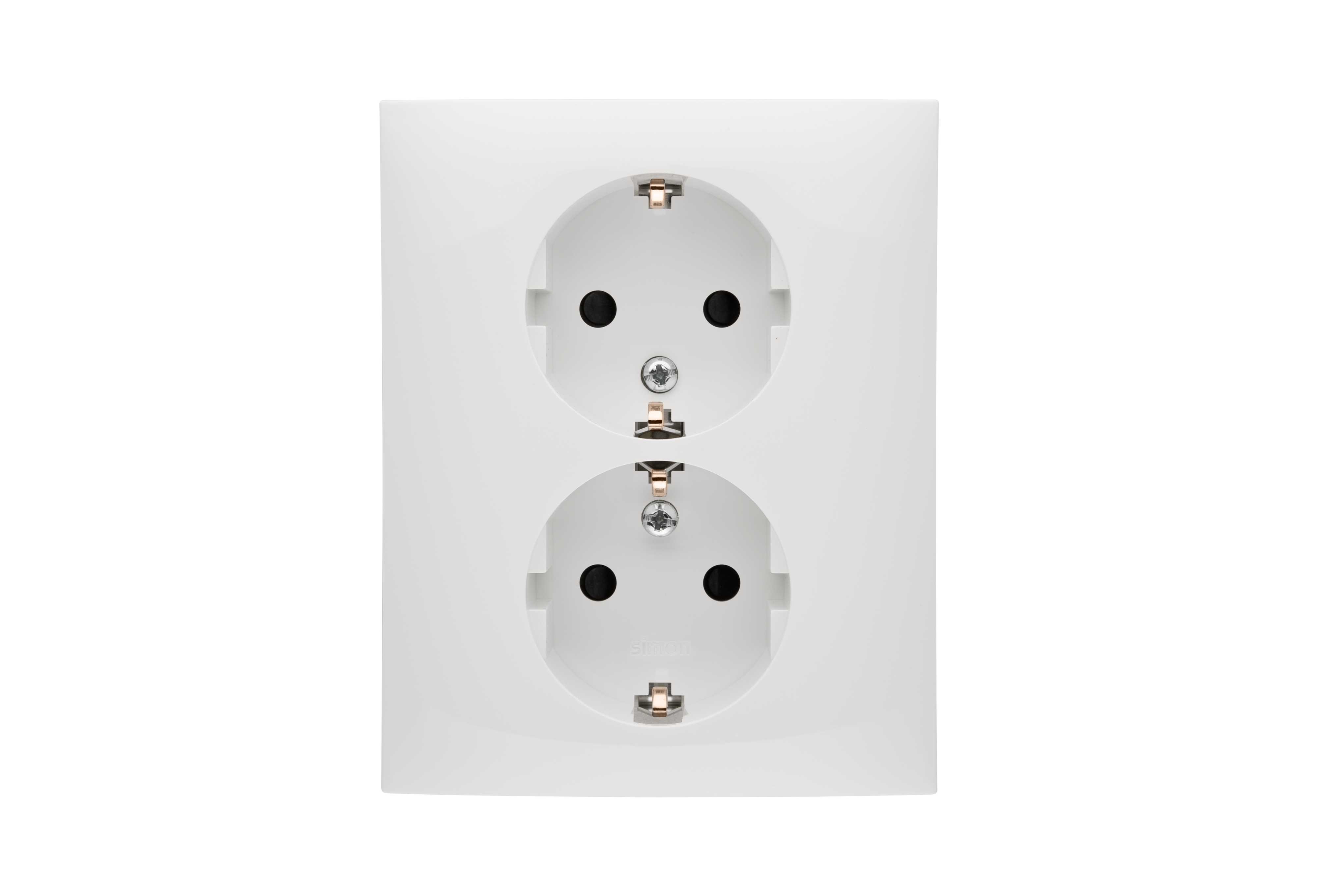 Kontakt Simon - Stikk flat1,5 inf Dobbel Hvit