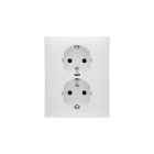 Kontakt Simon - Stikk flat1,5 inf Dobbel Hvit