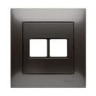 Kontakt Simon - FRONTPLATE m/RAMME 2xKAT LEX COM ANTRACIT