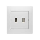Kontakt Simon - LADER 2XUSB 2,1A 5V DC HVIT