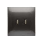 Kontakt Simon - LADER 2XUSB 2,1A 5V DC Antrasitt