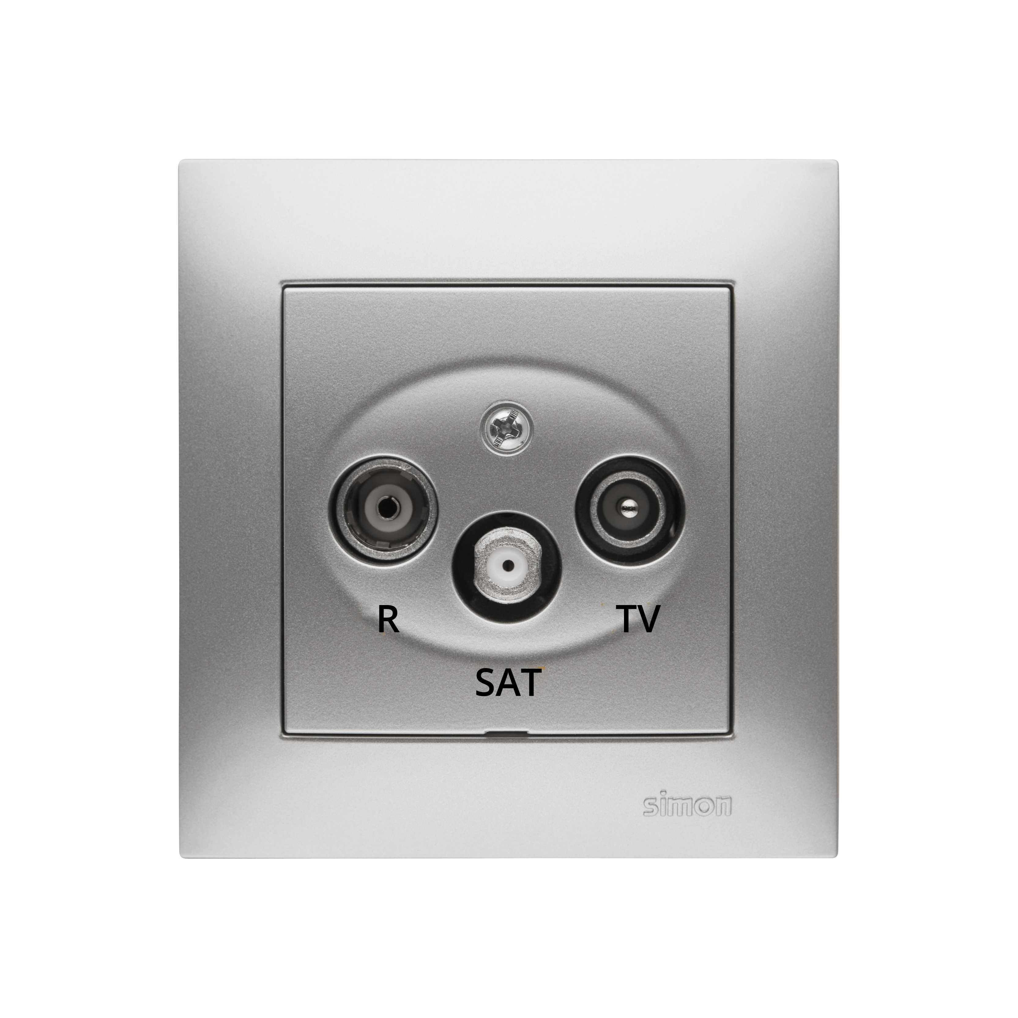 Kontakt Simon - UTTAK TV/RAD/SAT ENDE 10DB ALU