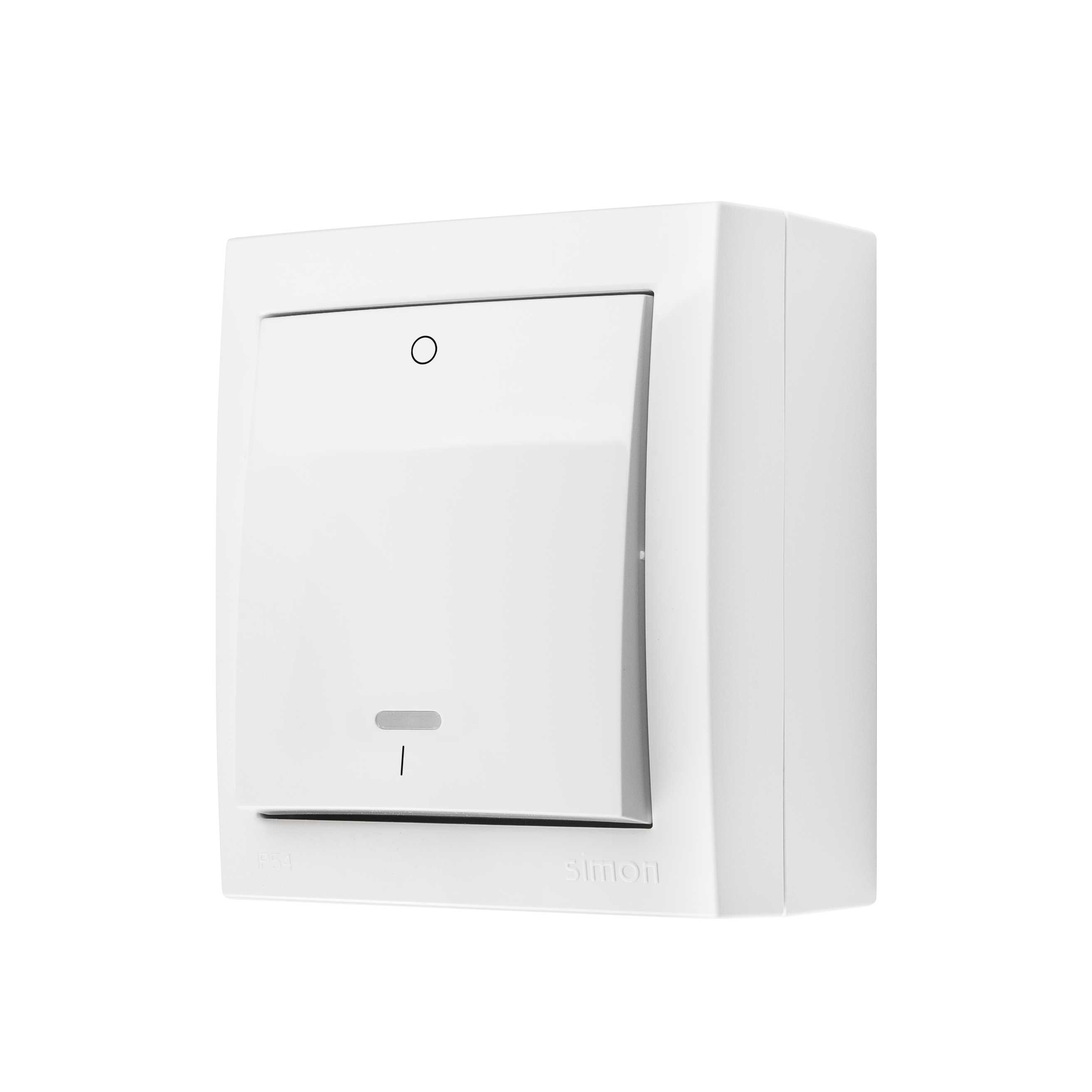 Kontakt Simon - Bryter X4 2-pol IP44 påvegg 1