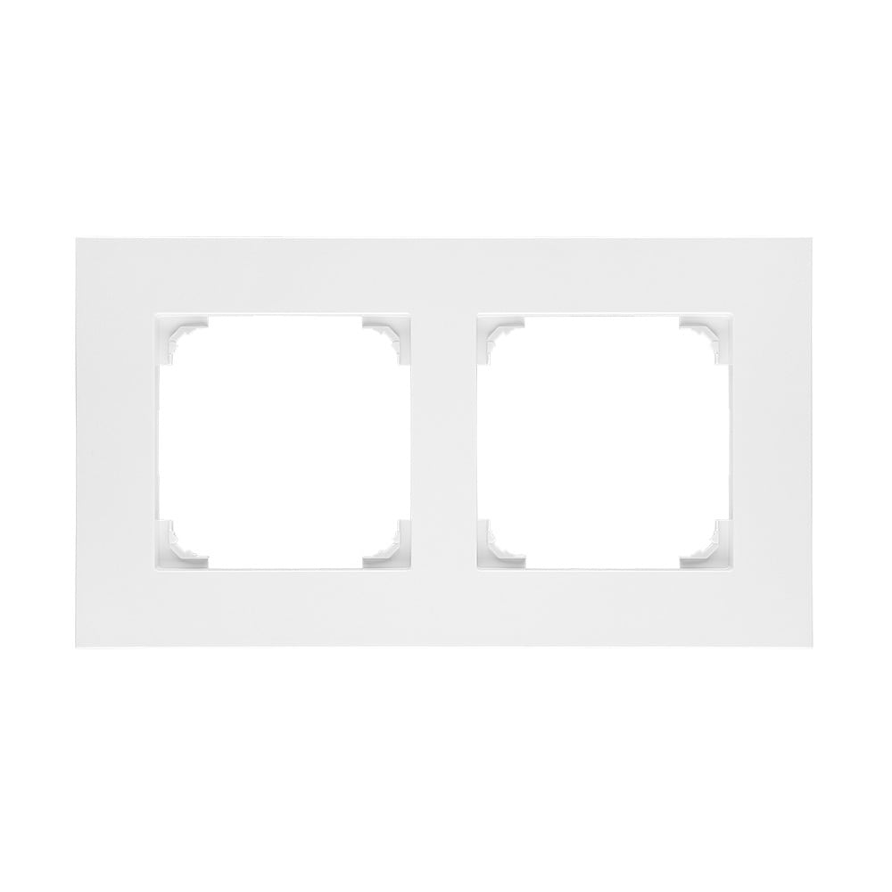 Urmet - 2-hulls ramme S55, Hvit