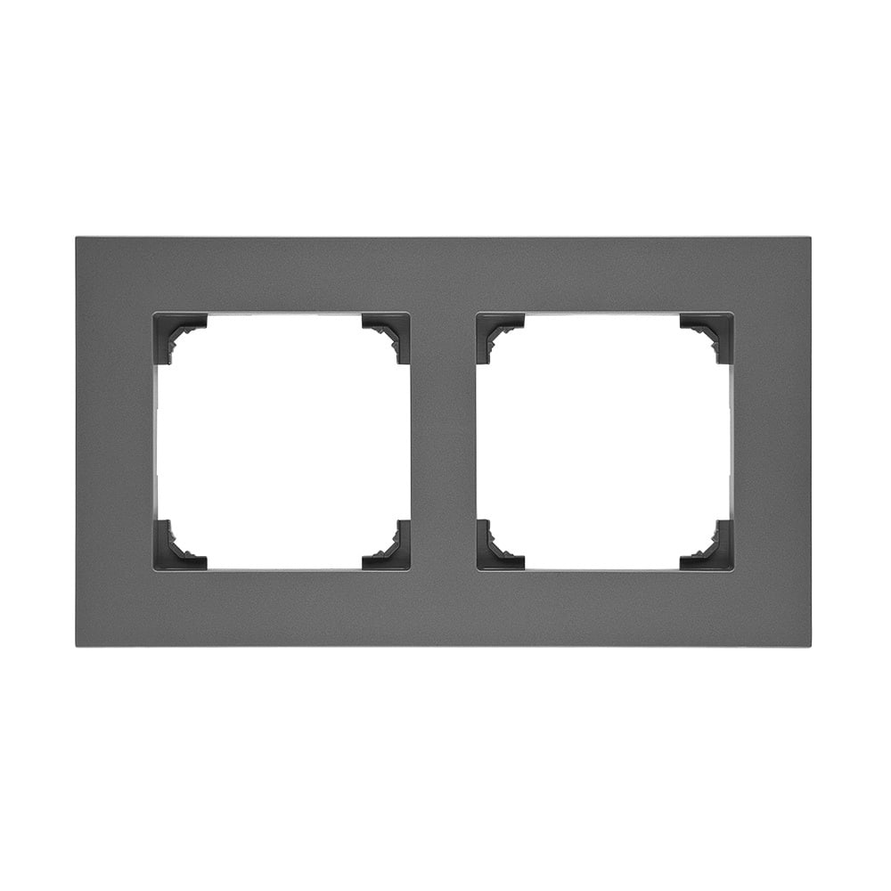 Urmet - 2-hulls ramme S55, Grå matt