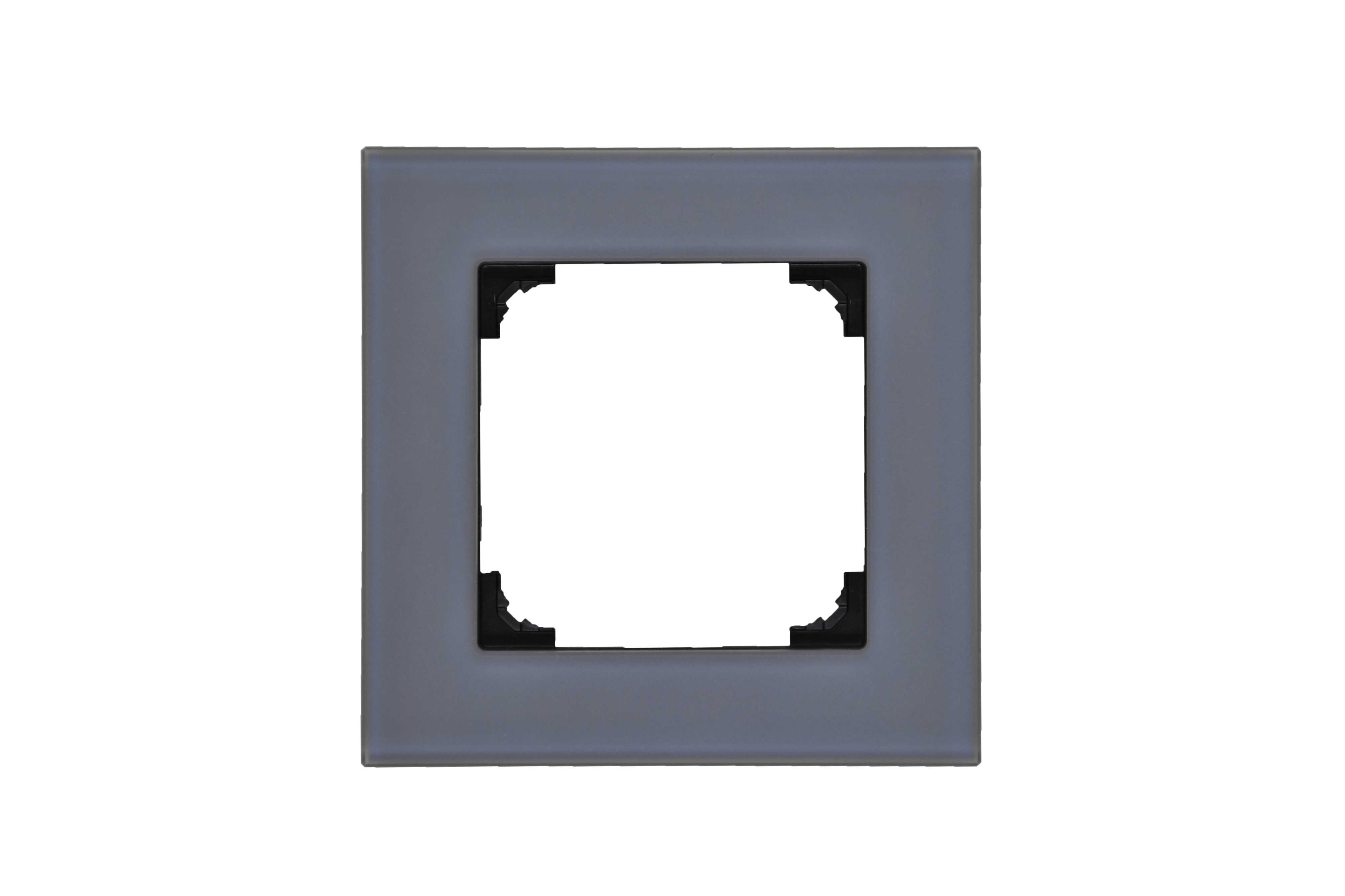 Urmet - 1-hulls ramme Frozen glass gr Frostet glassramme for Simon55